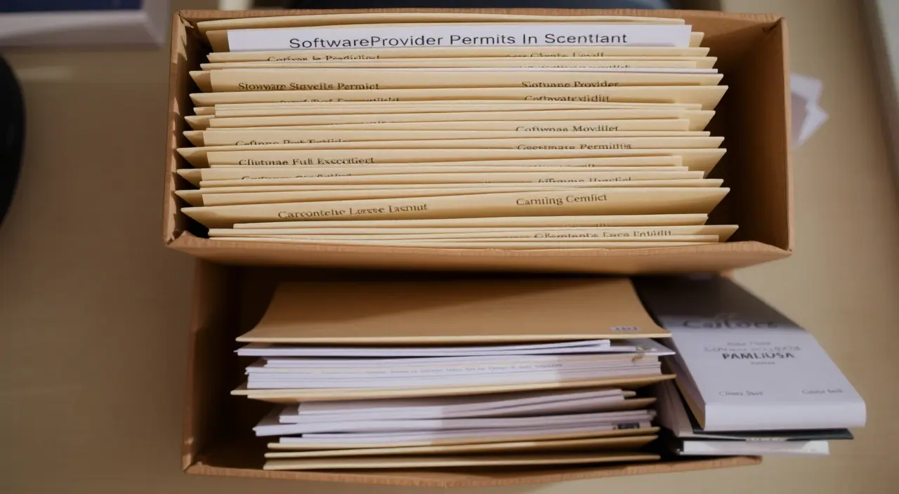 Clean timeline showing 4-step licensing process